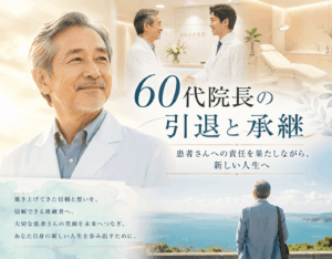 60代院長の引退と承継_患者さんへの責任と新しい人生