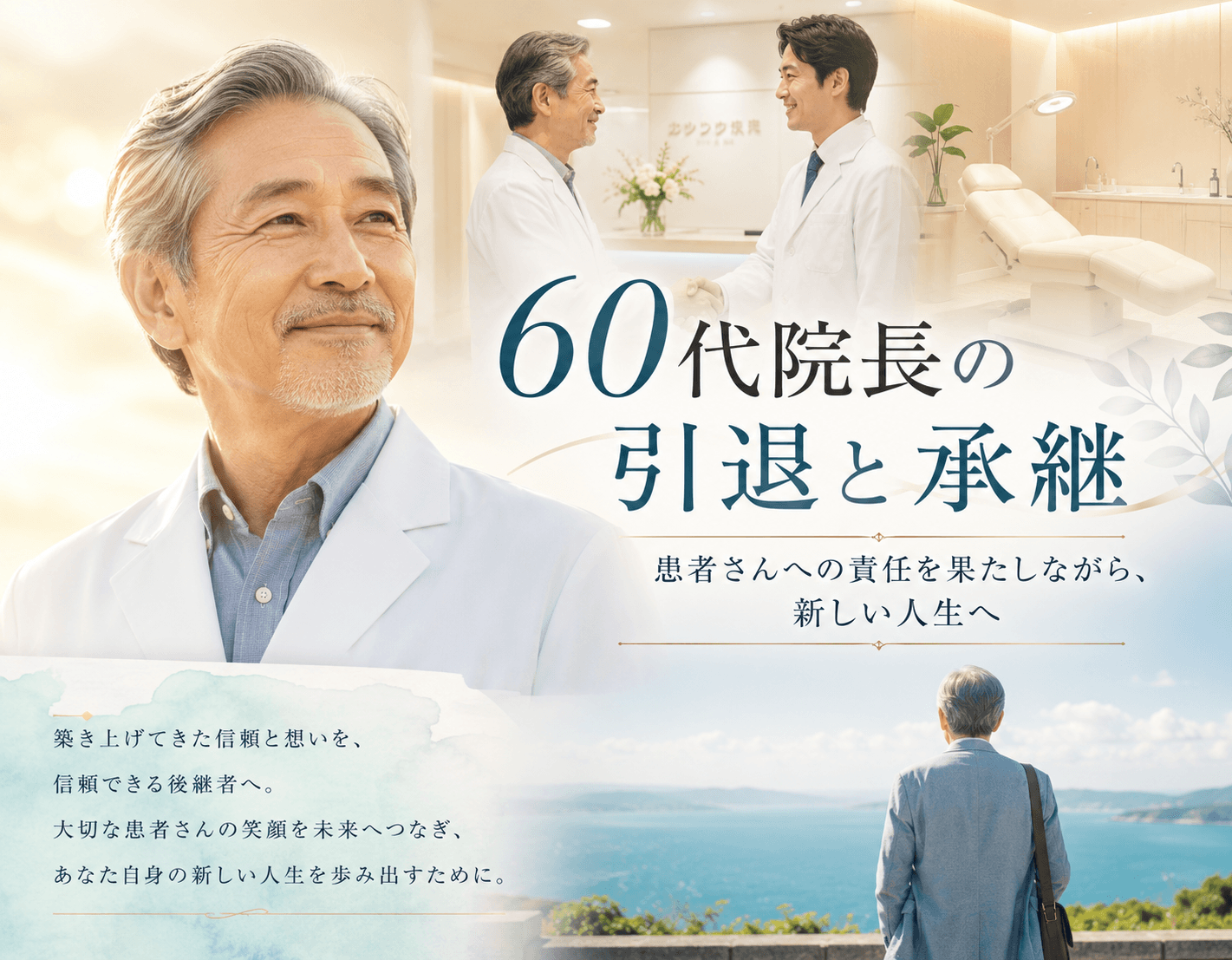 60代院長の引退と承継_患者さんへの責任と新しい人生