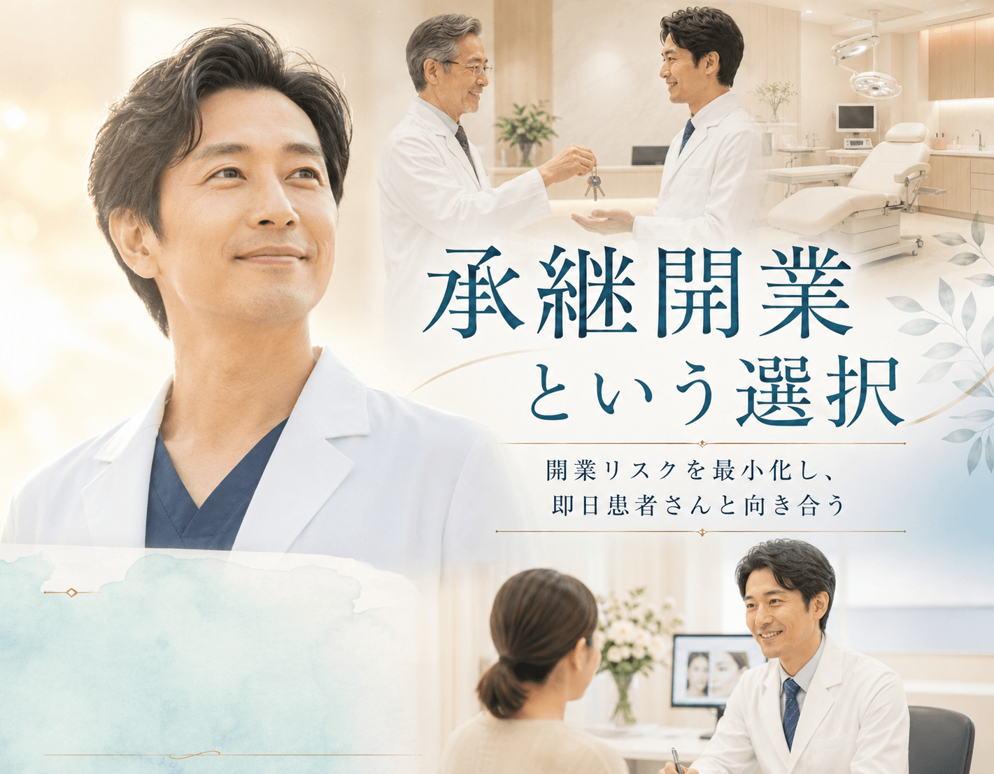 開業リスクを最小化し、即日患者さんと向き合う──承継開業という選択