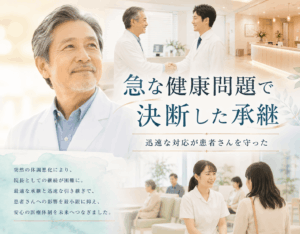 急な健康問題で決断した承継──迅速な対応が患者さんを守った